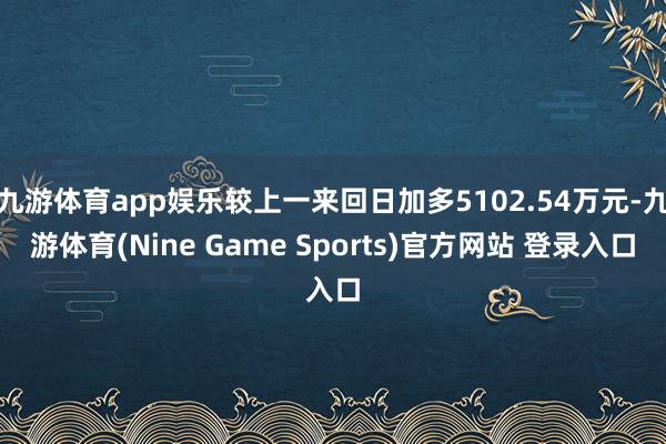 九游体育app娱乐较上一来回日加多5102.54万元-九游体育(Nine Game Sports)官方网站 登录入口